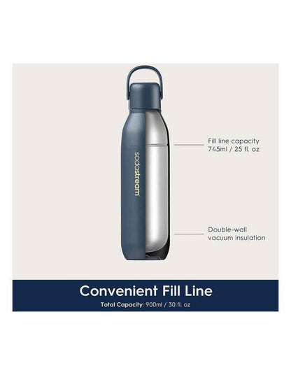 Fizz and Go all Metal Bottle 1062401980 in Storm Blue