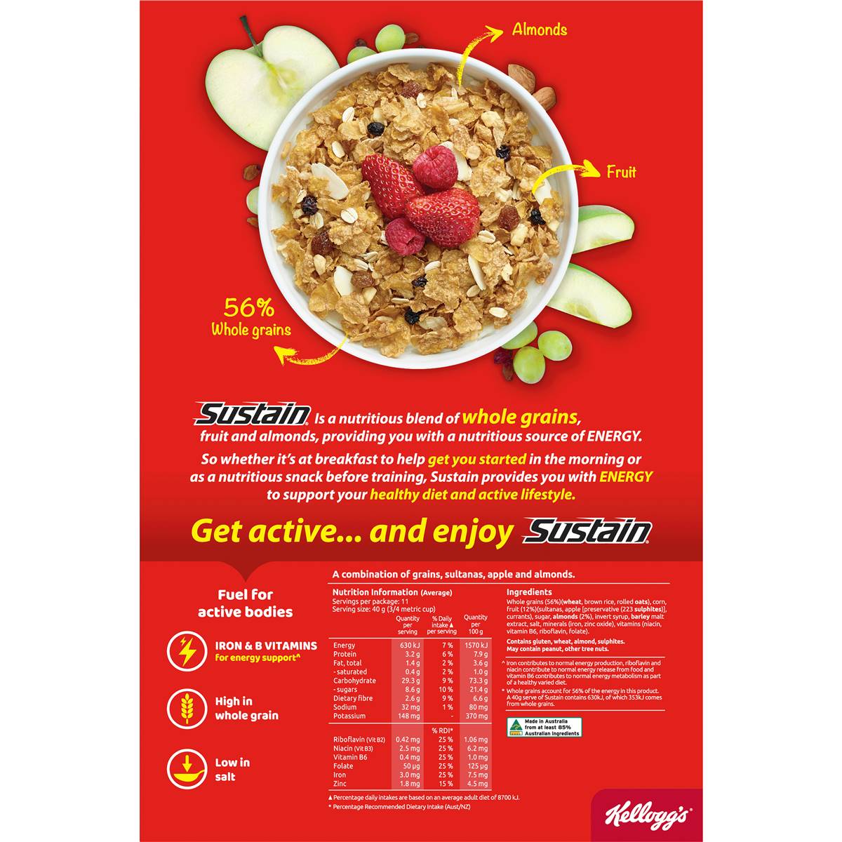 Kellogg's Sustain Original Breakfast Cereal 460g