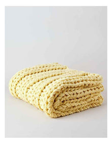 Chunky Knit Throw in Butter