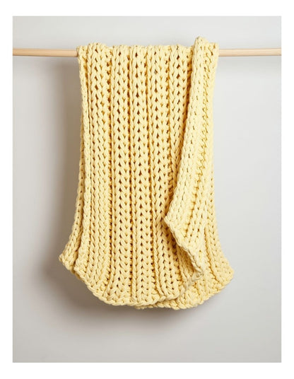Chunky Knit Throw in Butter