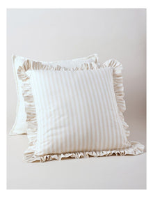 Charlotte Stripe Cushion in Natural