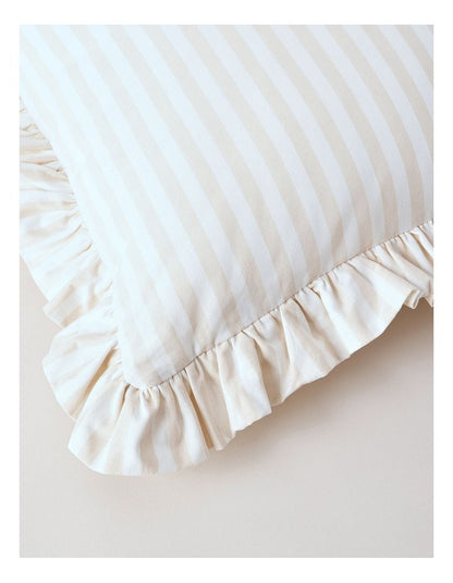 Charlotte Stripe Cushion in Natural