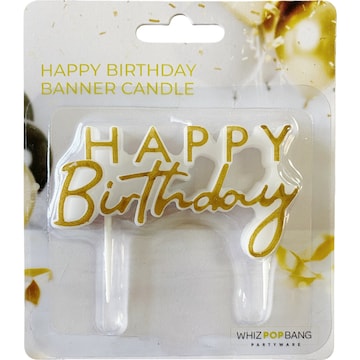 Whiz Pop Bang Happy Birthday Banner Candle each