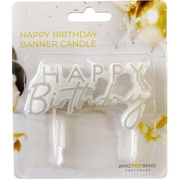 Whiz Pop Bang Happy Birthday Banner Candle each