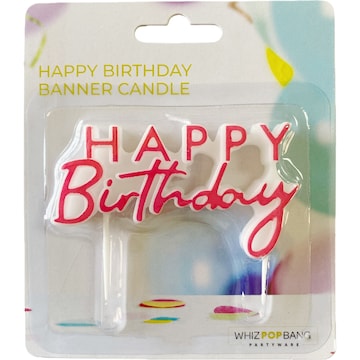 Whiz Pop Bang Happy Birthday Banner Candle each