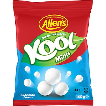 Allen's Kool Mints Lollies Bag 140g