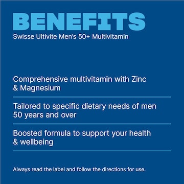 Swisse Ultivite Men's 50+ Multivitamin Tablets 90 pack