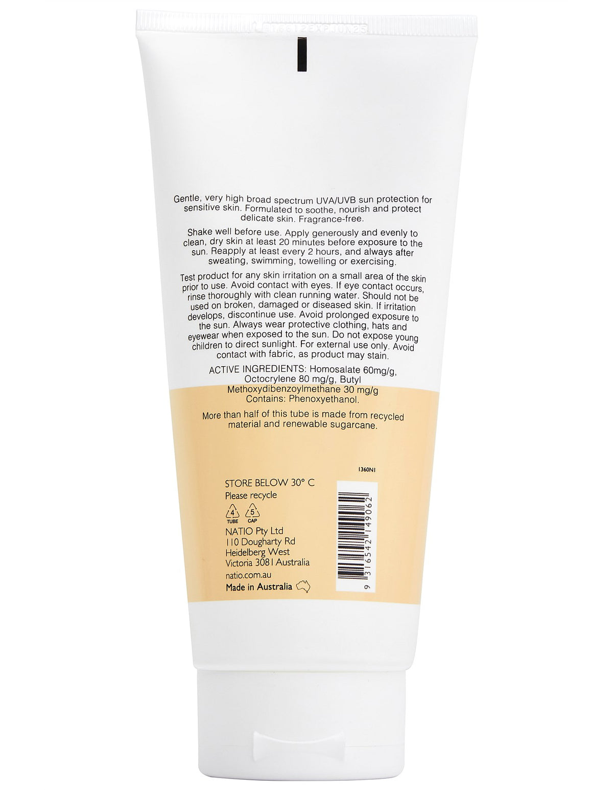 Sensitive Skin Sunscreen SPF 50+ 200ml