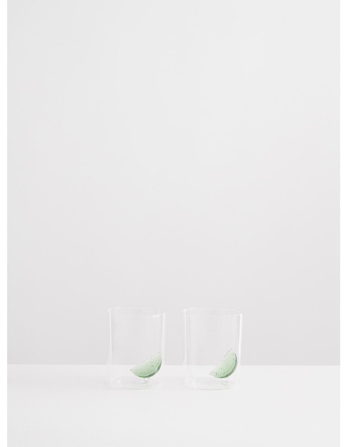 Gin & Tonic 450ml Glasses Set of 2 Clear Green