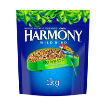 HARMONY NO WASTE DRY BIRD SEED MIX WITH FRUIT & NUTS 1KG POUCH