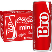 Coca-Cola Classic Soft Drink Mini Cans 250ml X 6 Pack