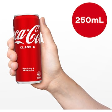 Coca-Cola Classic  Soft Drink Mini Cans 250mL x 6 pack