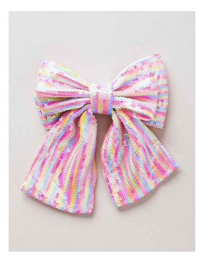 Sequin Bow Clip in Multi