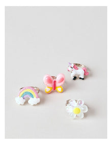 4 Pack of Rings in Multi