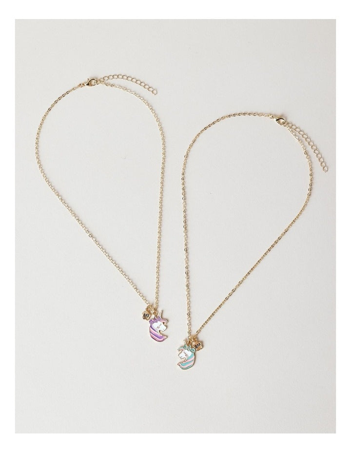 BFF Unicorn Necklace in Gold