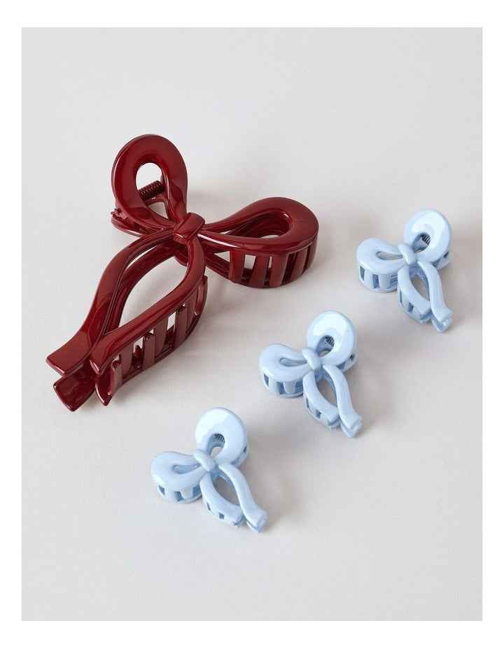Novelty Bow Clips in Multi