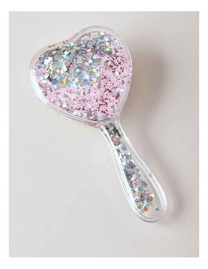 Girls Novelty Heart Hairbrush in Pink