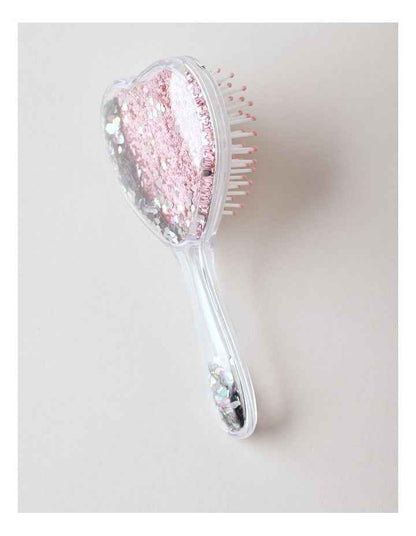 Girls Novelty Heart Hairbrush in Pink