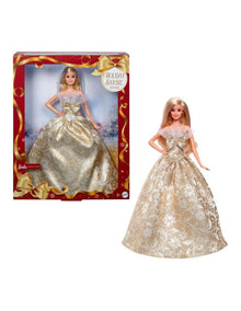 2025 Holiday Barbie Blonde with Silver & Gold Gown Doll