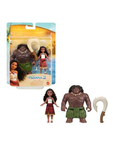 Moana and Maui Ocean Adventures 2-Pack Small Dolls and Accessory Set