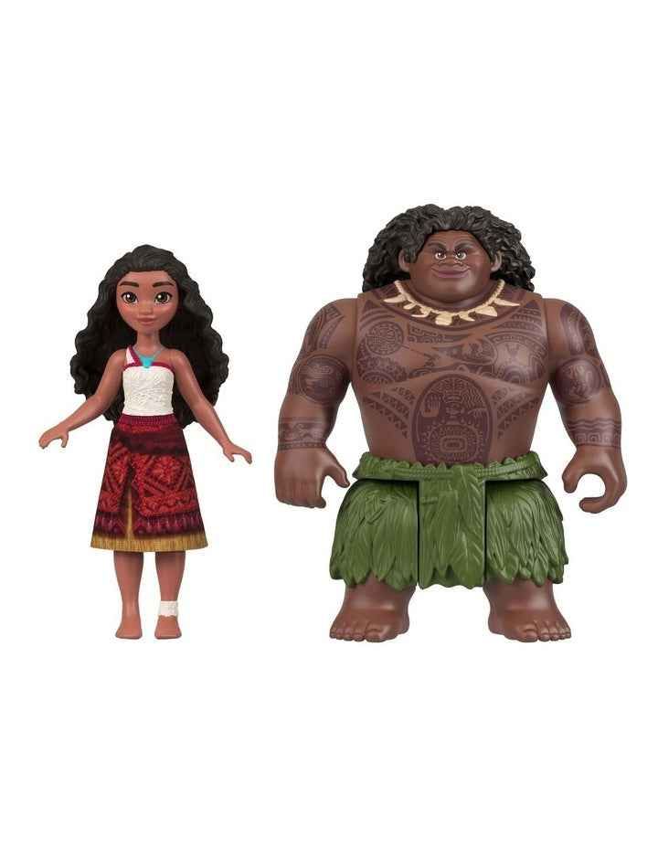 Moana and Maui Ocean Adventures 2-Pack Small Dolls and Accessory Set