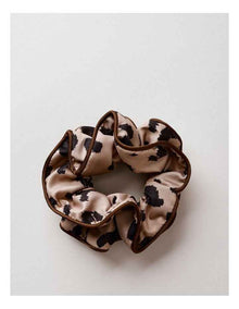 Double Layer Scrunchie in Leopard Print