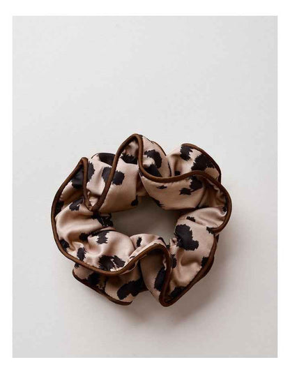 Double Layer Scrunchie in Leopard Print