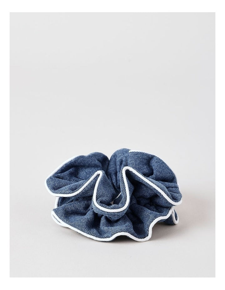 Tilii Double Layer Denim Scrunchie in Denim