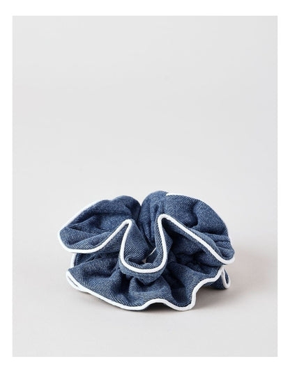 Tilii Double Layer Denim Scrunchie in Denim