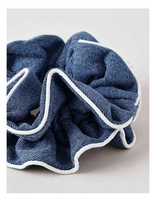 Tilii Double Layer Denim Scrunchie in Denim