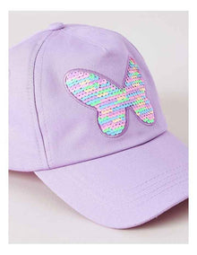 Girls Flip Sequin Butterfly Cap in Lilac