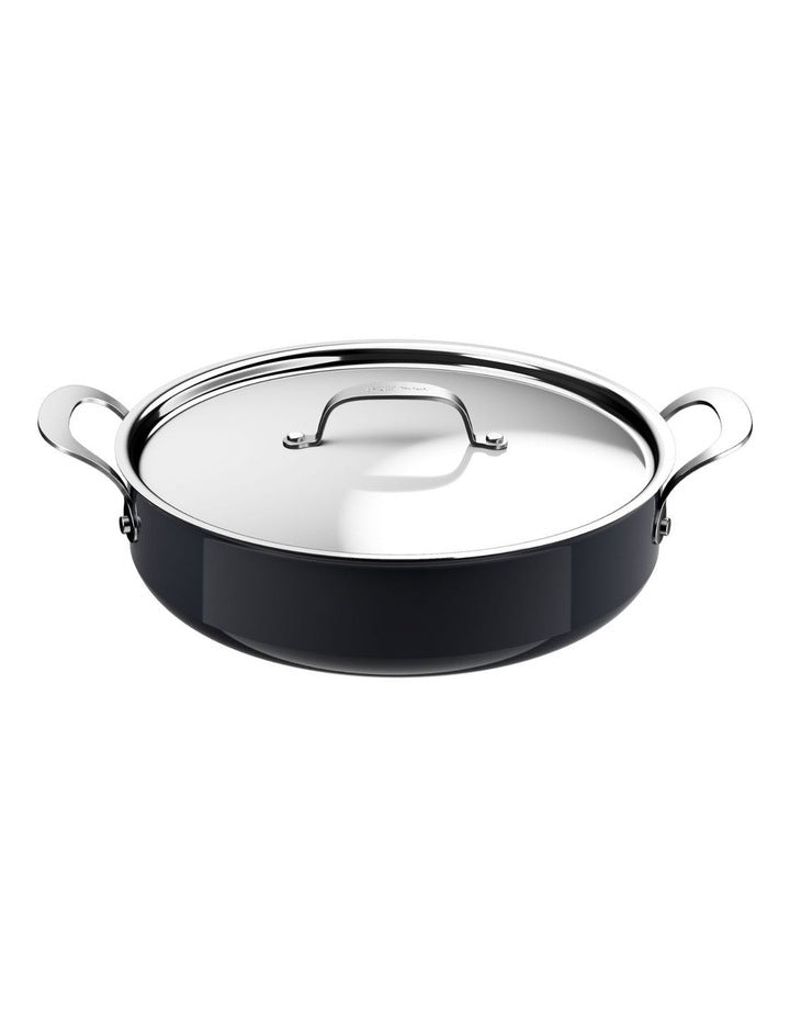 Enjoy Ceramic Induc HA ShallowPan With Lid 30cm in Black Sparkles