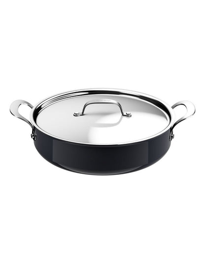 Enjoy Ceramic Induc HA ShallowPan With Lid 30cm in Black Sparkles
