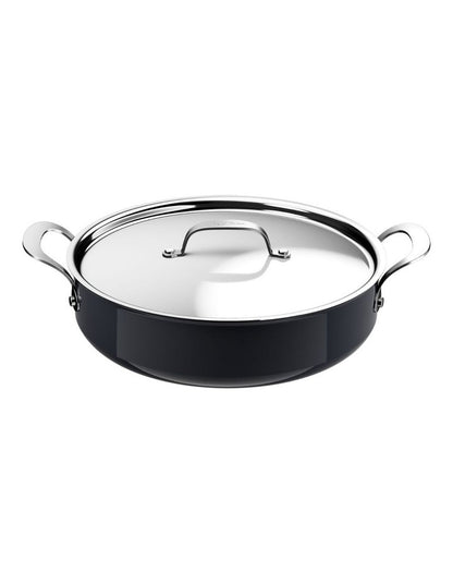 Enjoy Ceramic Induc HA ShallowPan With Lid 30cm in Black Sparkles