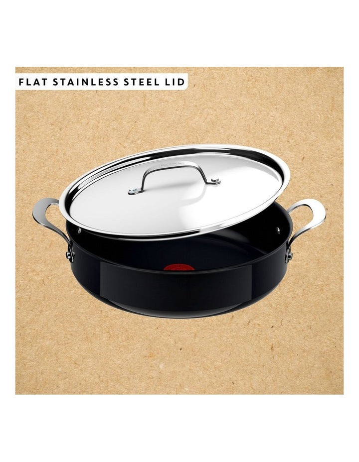 Enjoy Ceramic Induc HA ShallowPan With Lid 30cm in Black Sparkles