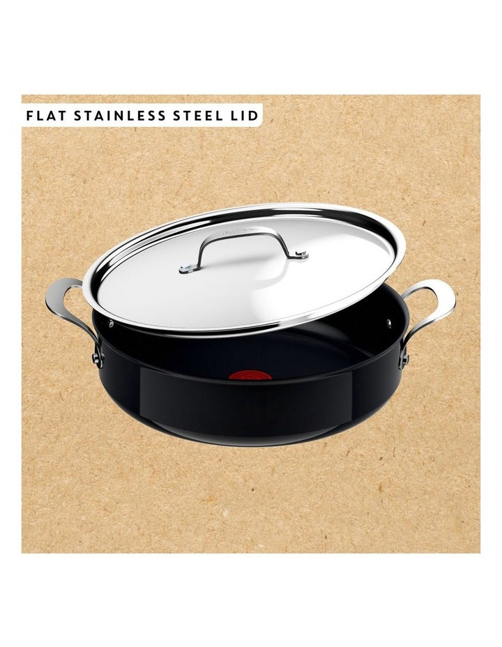 Enjoy Ceramic Induc HA ShallowPan With Lid 30cm in Black Sparkles
