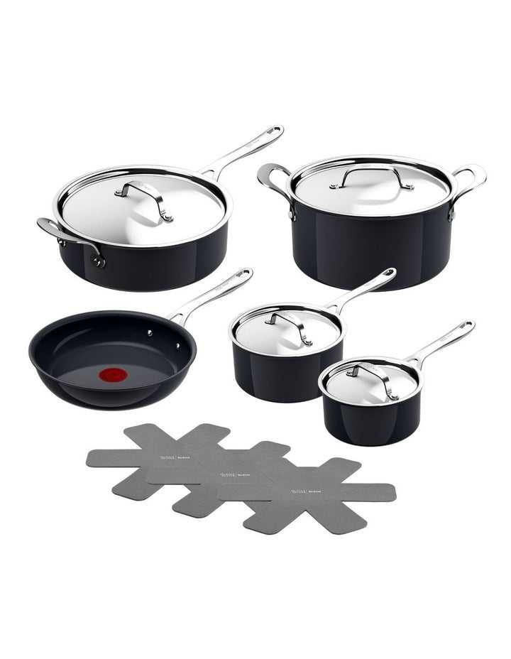 Enjoy Ceramic Induc HA With Pan Protectors Set Of 5 in Black Sparkles