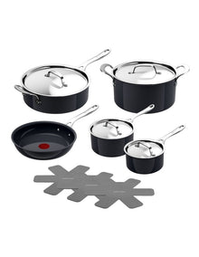 Enjoy Ceramic Induc HA With Pan Protectors Set Of 5 in Black Sparkles
