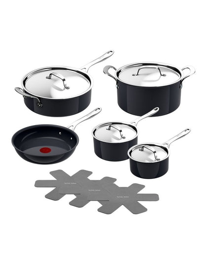 Enjoy Ceramic Induc HA With Pan Protectors Set Of 5 in Black Sparkles