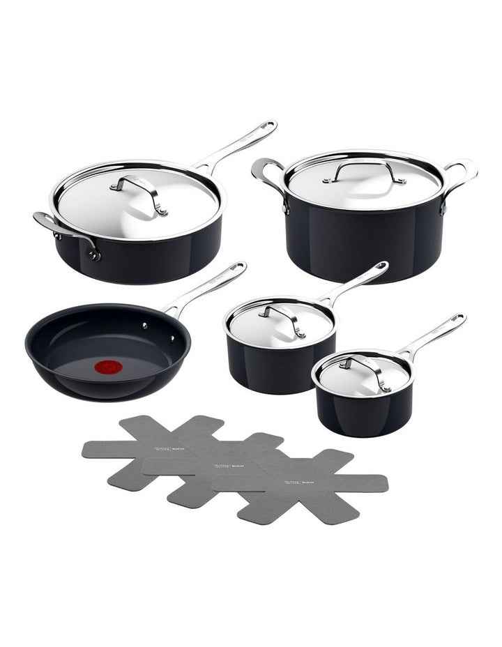 Enjoy Ceramic Induc HA With Pan Protectors Set Of 5 in Black Sparkles