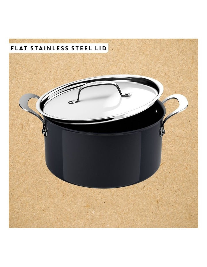 Enjoy Ceramic Induc HA With Pan Protectors Set Of 5 in Black Sparkles