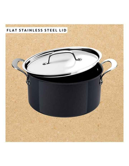 Enjoy Ceramic Induc HA With Pan Protectors Set Of 5 in Black Sparkles