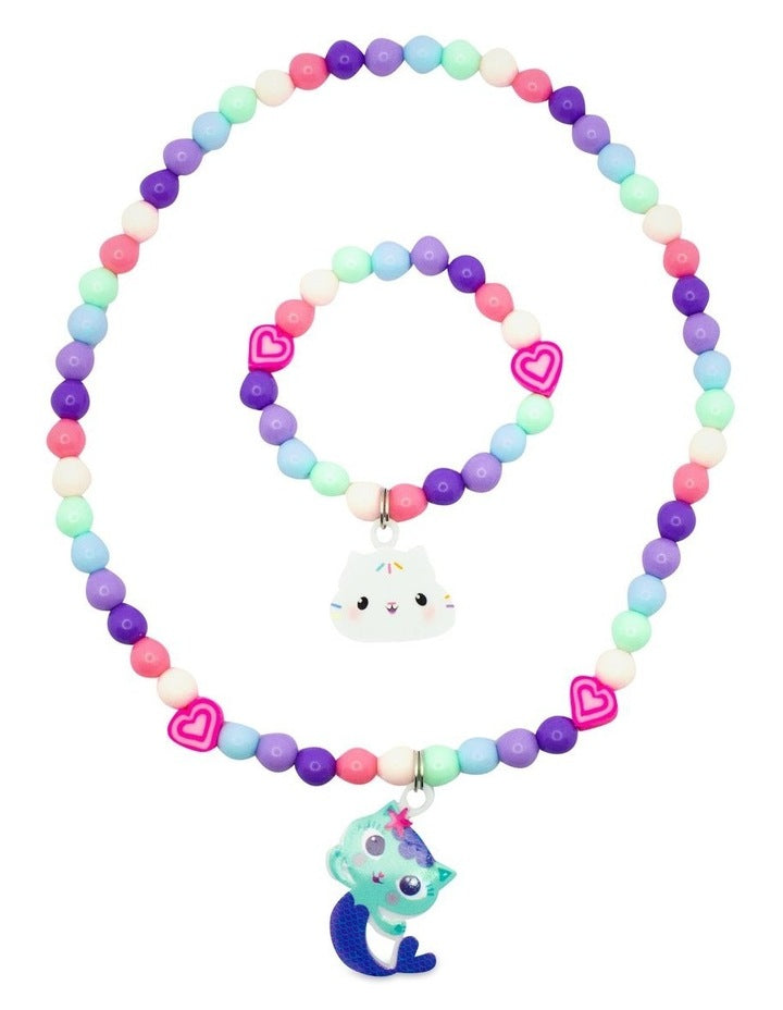 Beaded Necklace and Bracelet Set in Multi