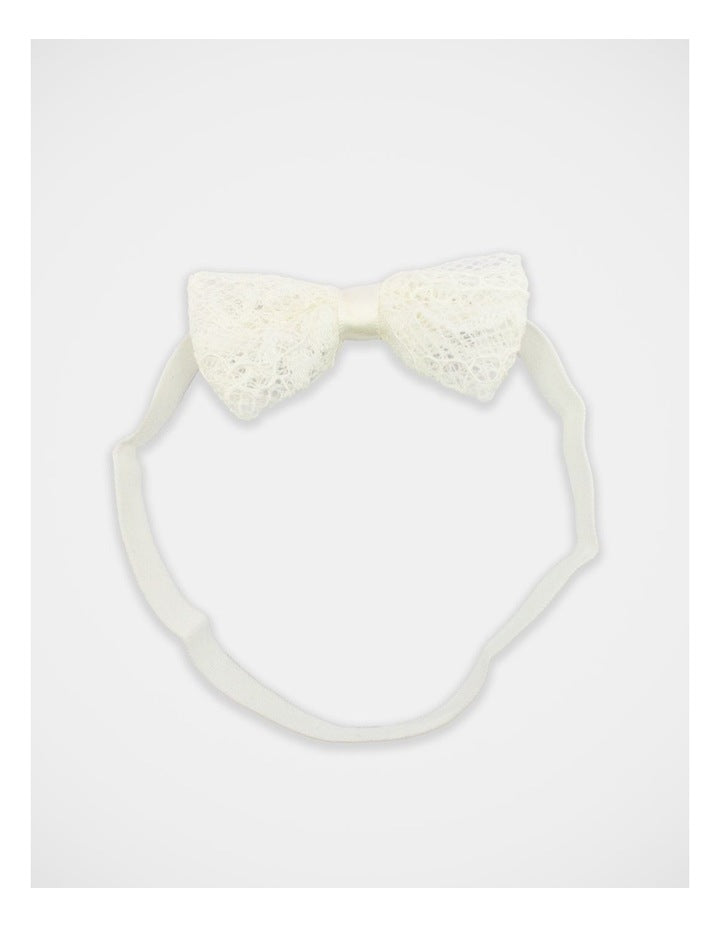 Lace Bow Hair Wrap 2 Pack in Lilac/White