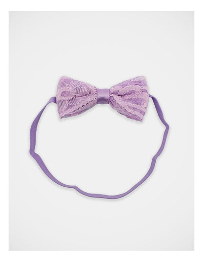 Lace Bow Hair Wrap 2 Pack in Lilac/White