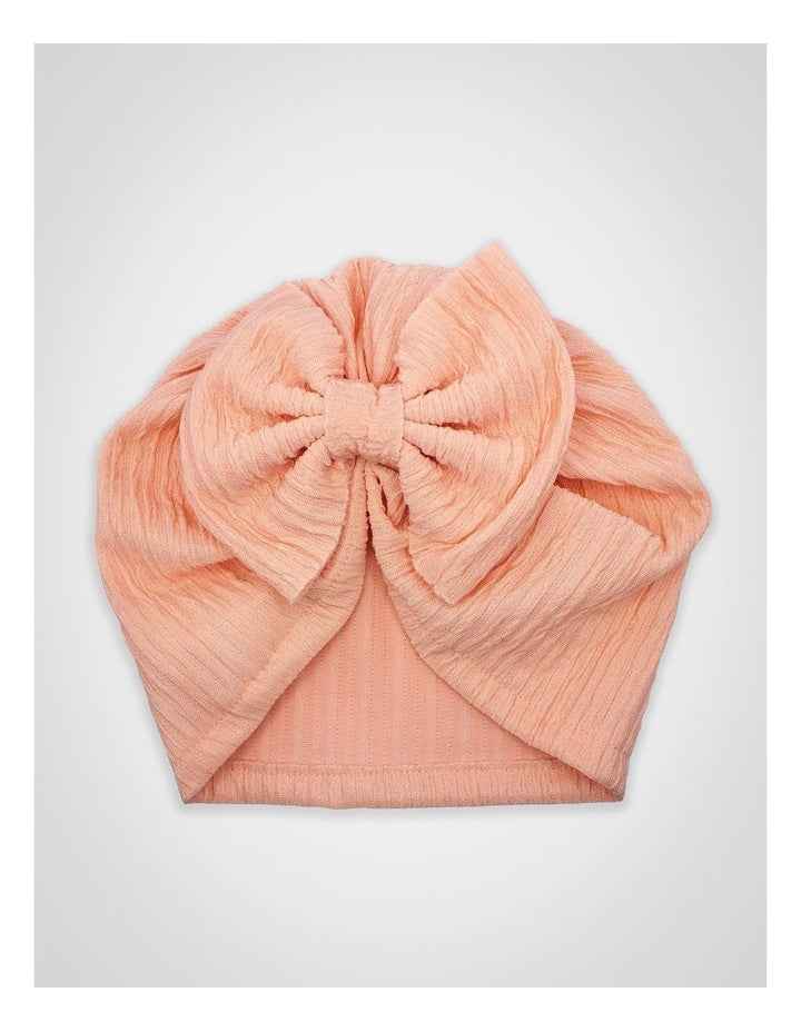 Bow Turban in Peach