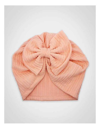 Bow Turban in Peach