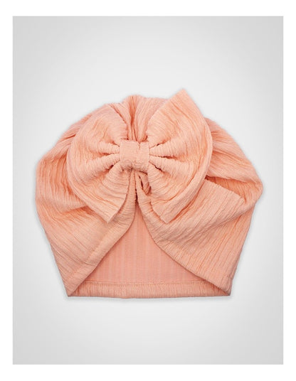 Bow Turban in Peach