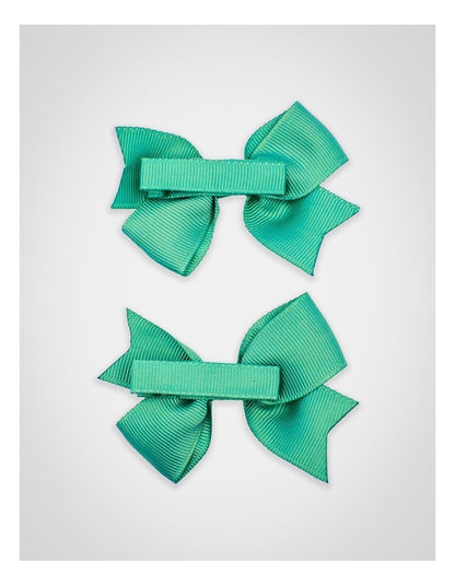 Bow Hairclip 2 Pack in Green
