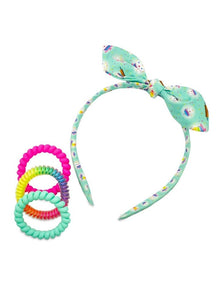 Aliceband and Spiral Hairtie Set in Multi